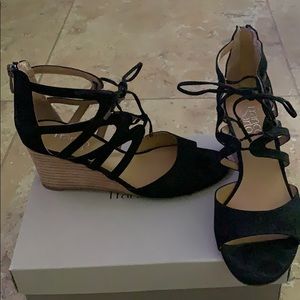 Super cute black suede Sandals size 8
